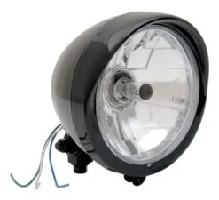 Drag Specialties 5 3/4" Diamond Style Bottom-Mount Headlight Assembly With Visor