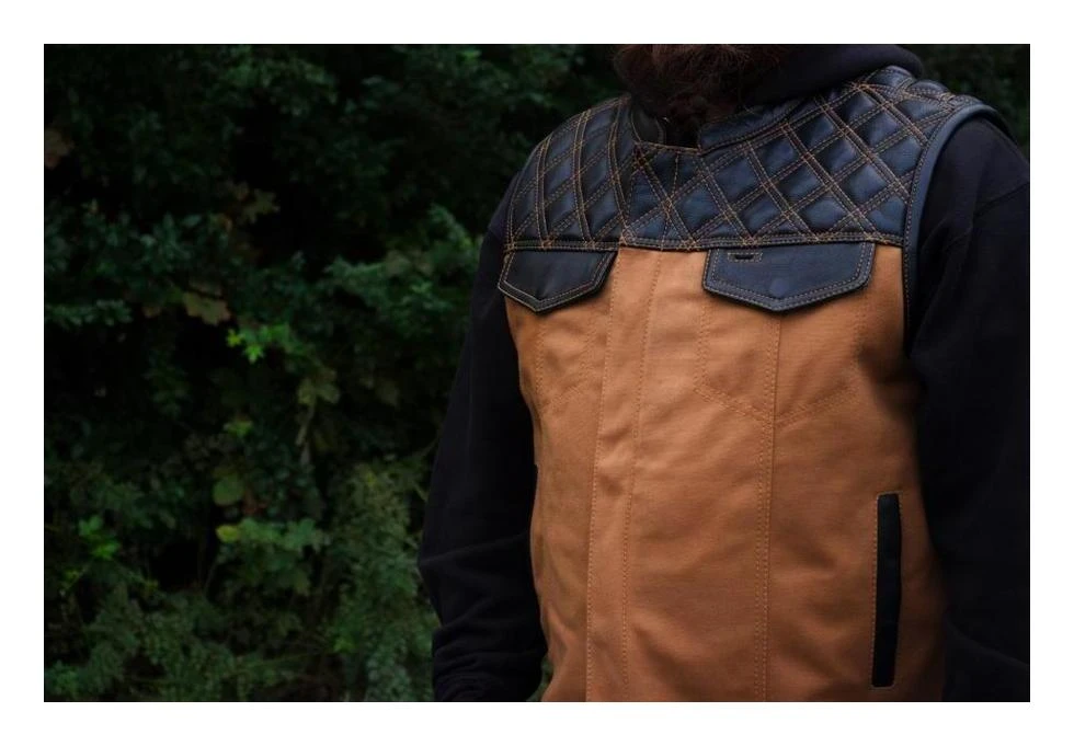 First Manufacturing Hunt Club Leather/Canvas Vest - Image 6