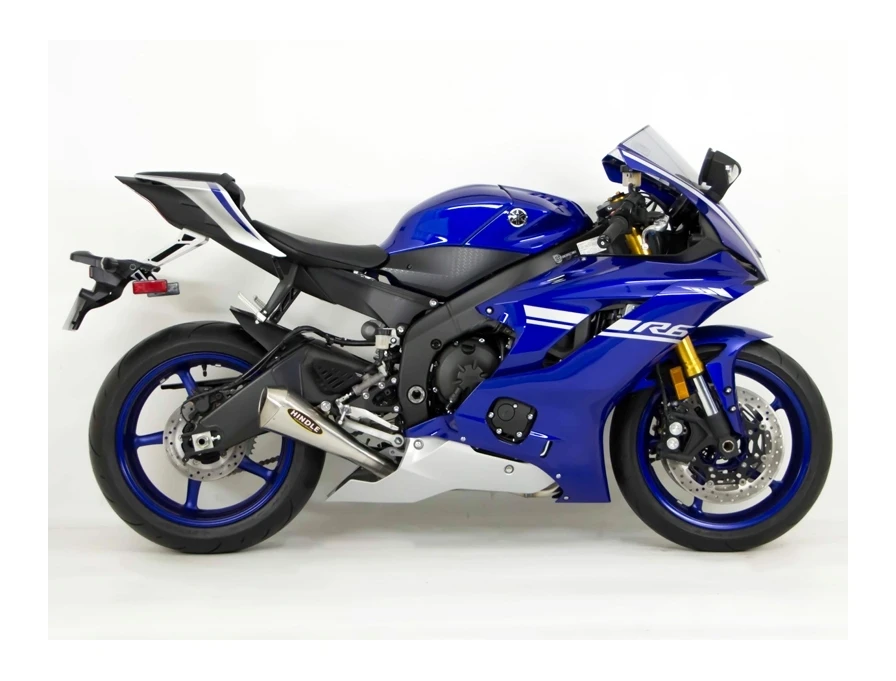 Hindle EVO Megaphone Exhaust System Yamaha R6 2006-2020 Stainless Steel/Stainless Steel [Previously Installed] - Image 2