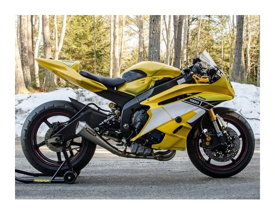 Hindle EVO Megaphone Exhaust System Yamaha R6 2006-2020 Stainless Steel/Stainless Steel [Previously Installed] - Image 5