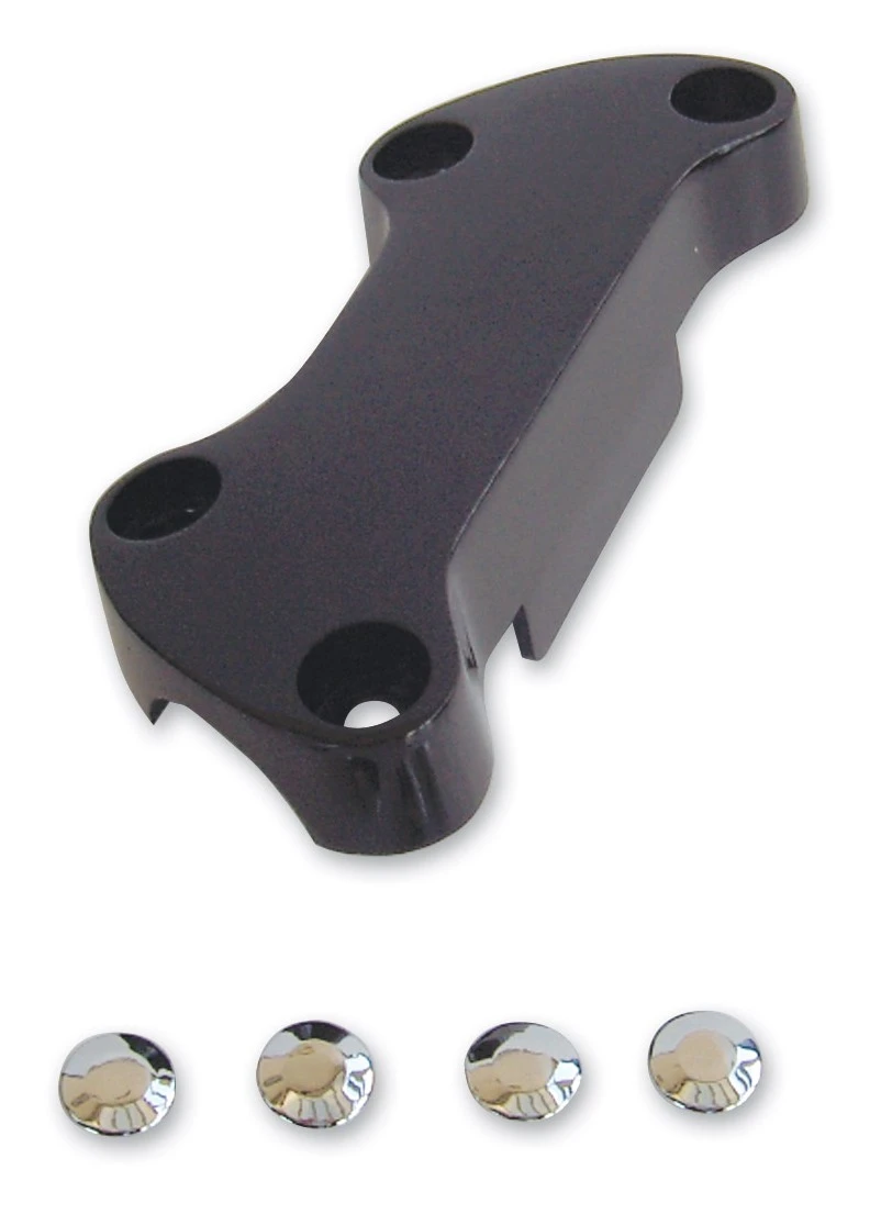 Milwaukee Twins Skirted Smooth 1″ Handlebar Top Clamp For Harley - Image 2